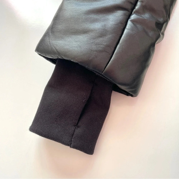 Walter Baker Robert Lamb Leather Longline Hooded Jacket In Black, Size Large - Picture 16 of 16